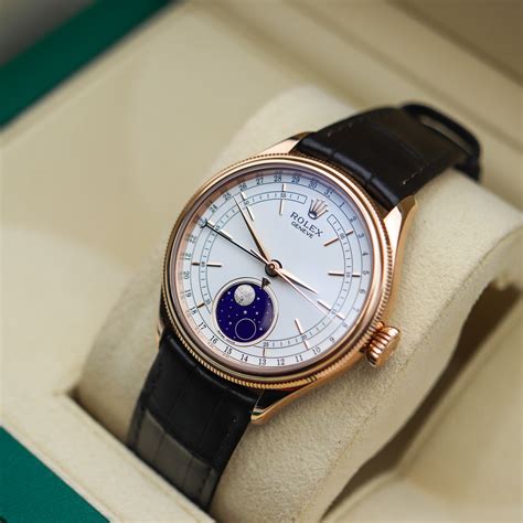 rolex datejust moonphase|rolex cellini moonphase price.